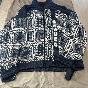 PacSun x Oli Carrillo Bandana Paisley Smiley Face Print Track Jacket